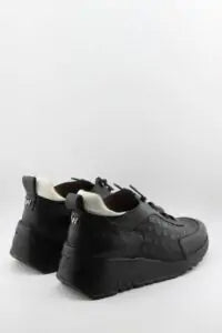 Wonders Lux Embossed Textured Leather Sneakers